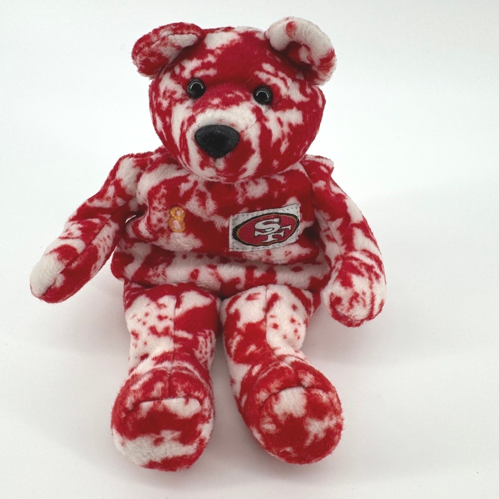 Salvino's Bammers Steve Young San Francisco 49ers Beanie Baby Bear #8 Tie-Dye